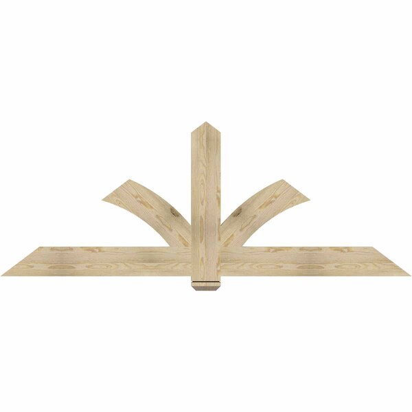 Ekena Millwork Redmond Rough Sawn Timber Gable Bracket, Douglas Fir, 84"W x 31"H x 2"D x 6"F, 9/12 Pitch GBW084X31X0206RED00RDF - main